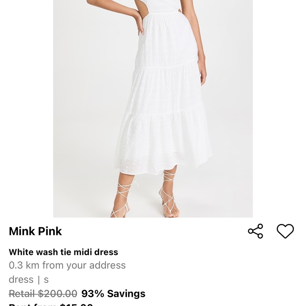 MINKPINK White Maxi Dress